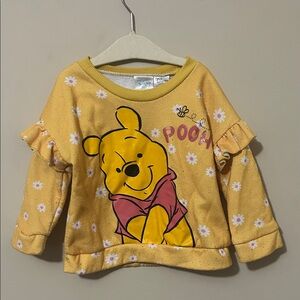 Disney Winnie the Pooh Yellow Sweatshirt for Kids